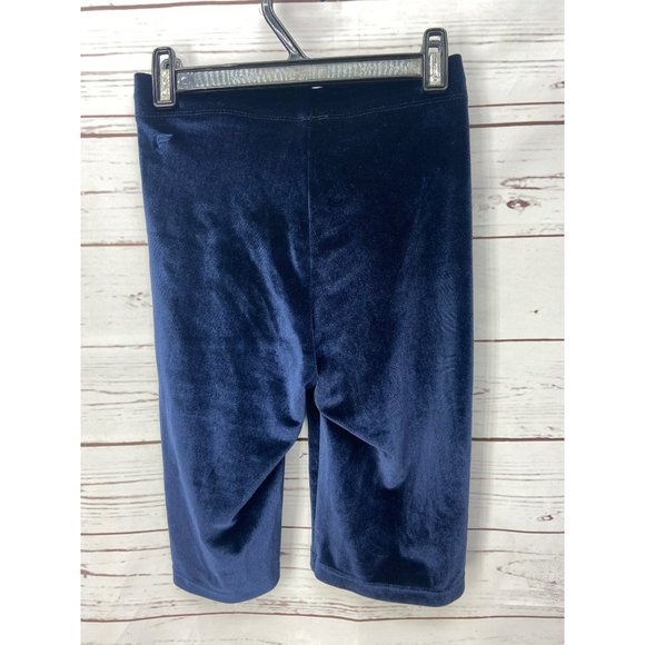 Fabletics High Waisted‎ Blue Velour Bike Shorts 9" XXS 0-2 - Picture 2 of 5